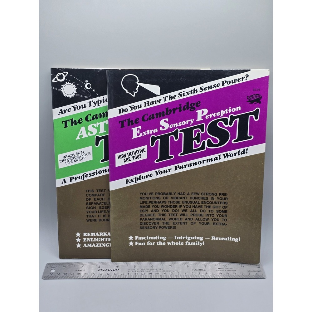 The Cambridge ESP & Astrology Tests Booklets Set Of 2 NOS